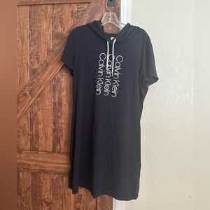 Calvin Klein Women Navy Blue Hooded Dress. XL